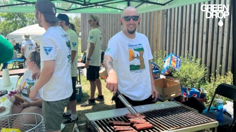 Green Drop giving back to the community and making barbeque