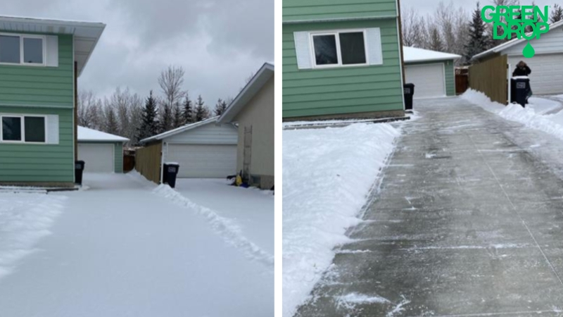 Green drop snow driveway