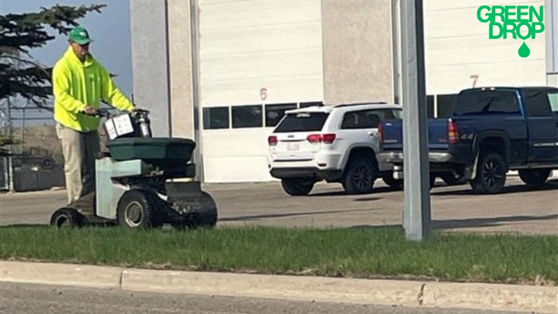 Green Drop employee during vegetation management